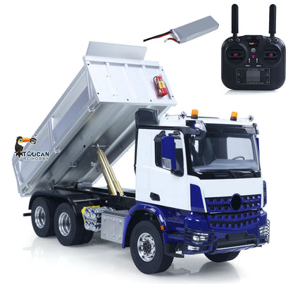 MODO 6X6 Metal Chassis 3348 RC Hydraulic Dumper 1/14 Radio Controlled Tipper NO Lock Light Sound Radio Battery Construction Truck RTR