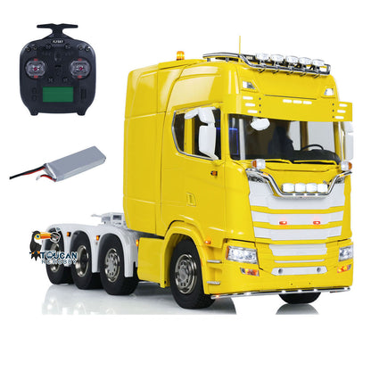 770S 1/14 Scale 8x8 RC Tractor Truck RTR Electric Radio Controlled Car Metal Chassis 3-speed Gearbox Spot Light Sound System