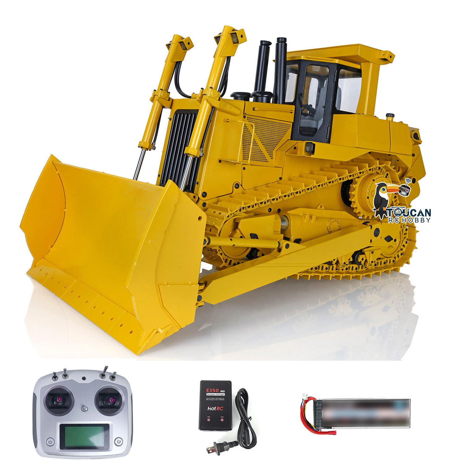 US Stock 1:14 Scale Remote Control Bulldozer Hydraulic RC