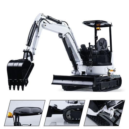 LESU 1/14 RC Hydraulic Excavator PC30 Mini Machine Toys Light Pump Metal Radio Controlled Digger Model 6CH Plunger-type Valve