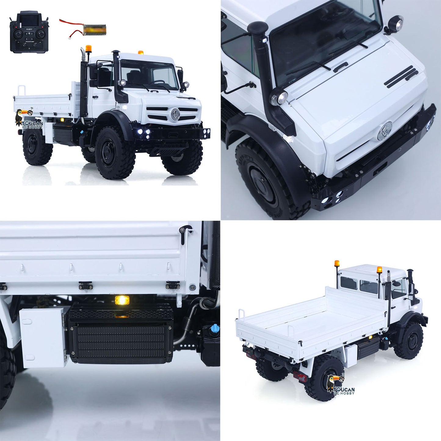 In Stock LESU U4023 4X4 1/14 RC Off Road Vehicle Metal ATV Light Truck MT44023 Model Light Sound Wheel Reduction Axle Lock Radio Battery