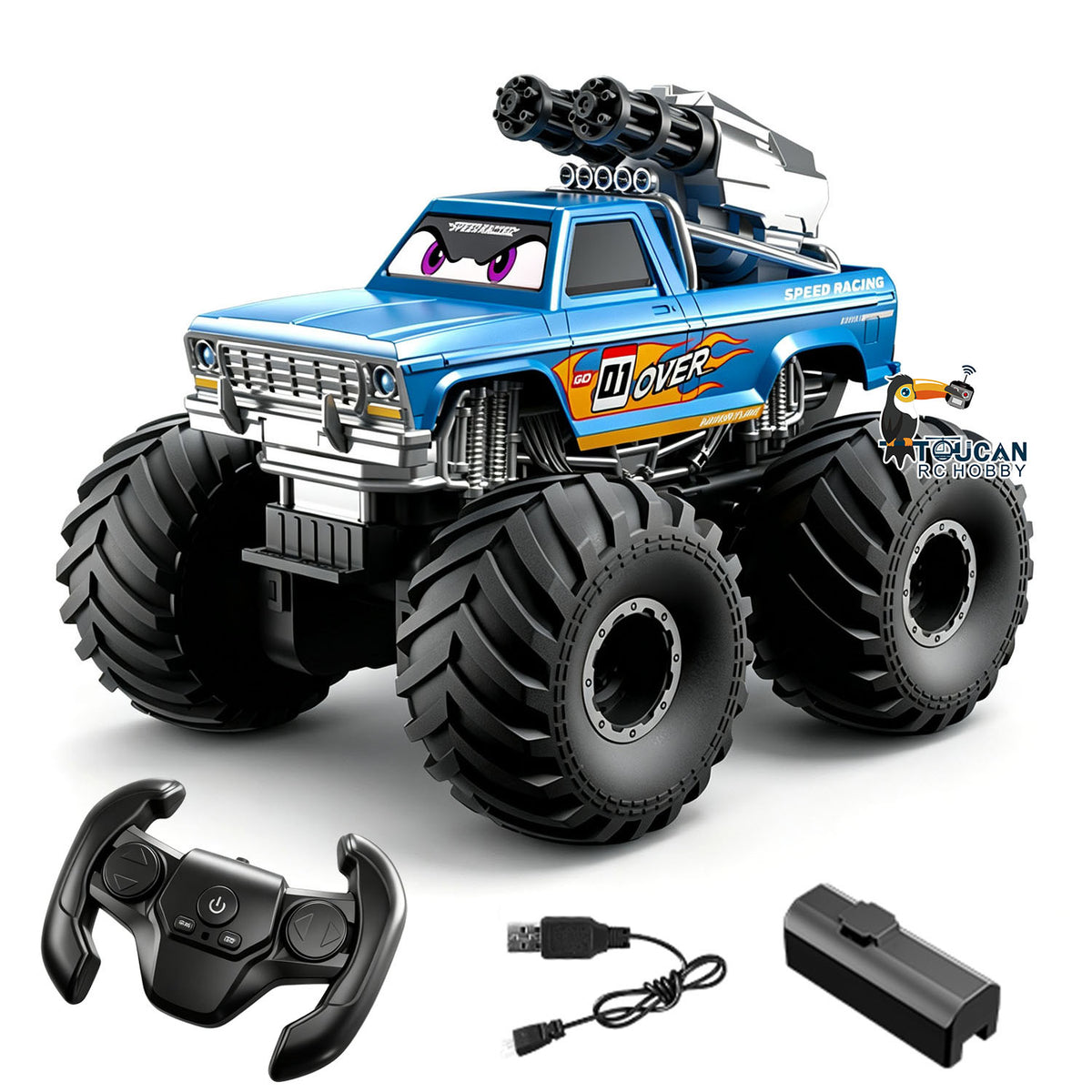 TOUCAN RC HOBBY JJRC Q245PRO 1/20 4WD Kunststoff ferngesteuertes Offroad-Fahrzeug RC wasserdichtes Stuntauto geländegängiges Amphibienfahrzeug USB-Ladung