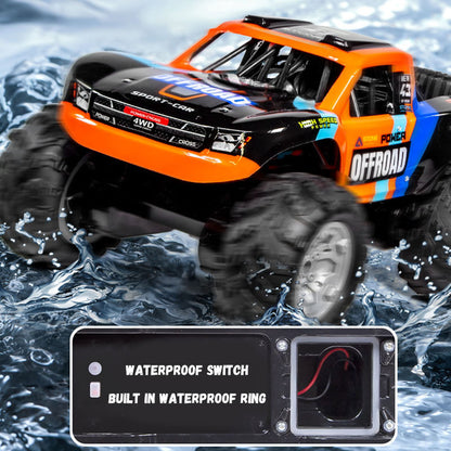 2.4G Remote Control Off Road Vehicle 1/14 4WD Rock Crawler Car Q205 Amphibious Waterproof Pickup Truck 360 Rotation RTR Battery