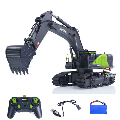 US Stock HUINA 1:14 Scale 593 1593 Toys RTR Truck Model RC Excavator Car Gift Battery 2.4Ghz Remote Control Light Sound