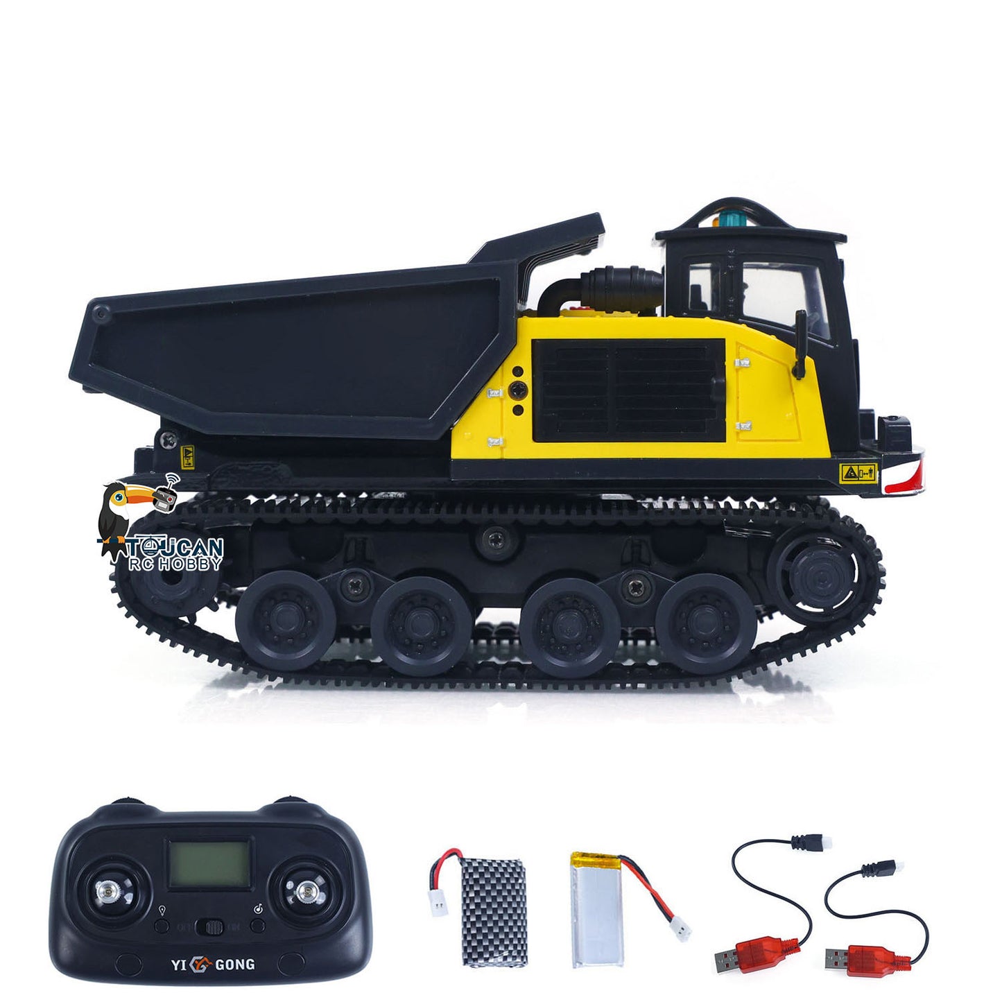 Fast Free Shipping for EU 1/50 T14R Panther RTR Electric RC Crawler Dump Truck Construction Vehicle Tracked Tipper Finished Model Toys Lights Sounds Unit