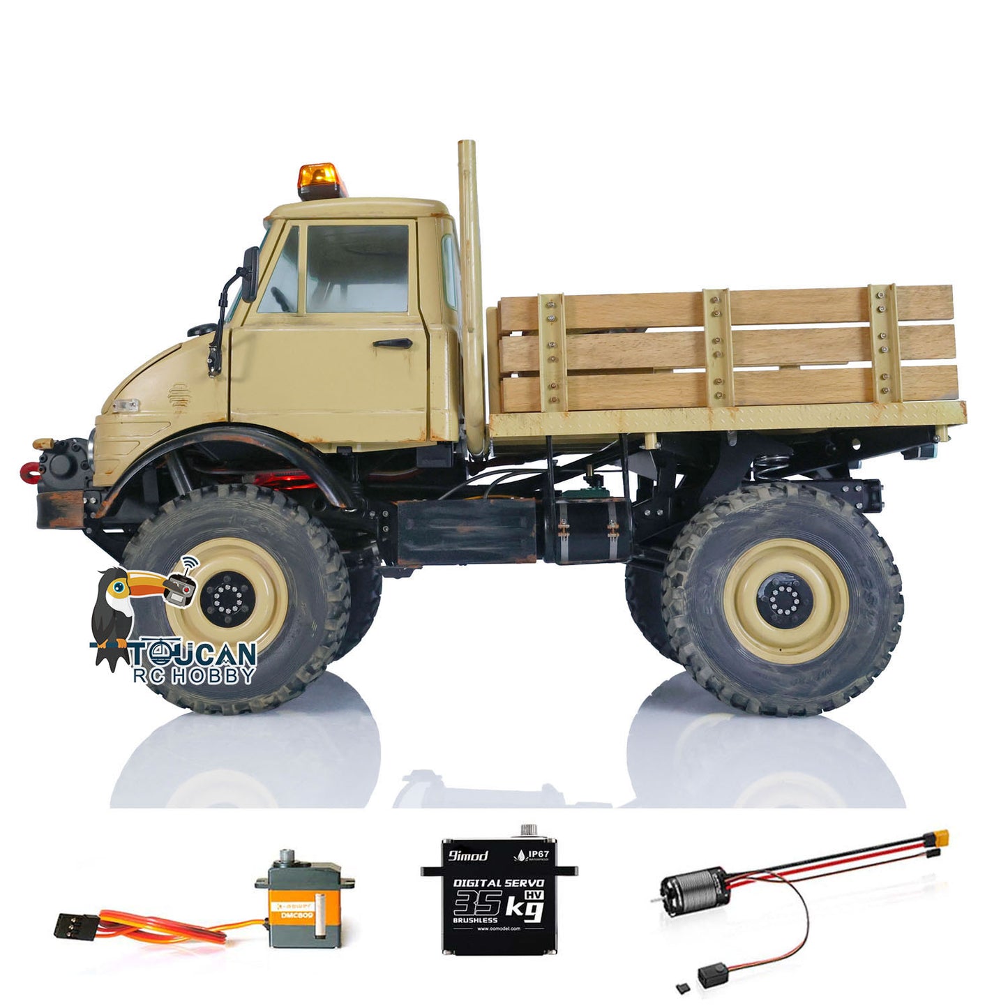 LESU 4x4 1/10 RAVE-UM406 Upgraded Brushless Motor ESC Sound Light Winch Remote Control Climbing Truck RC Off-Road Vehicle Model