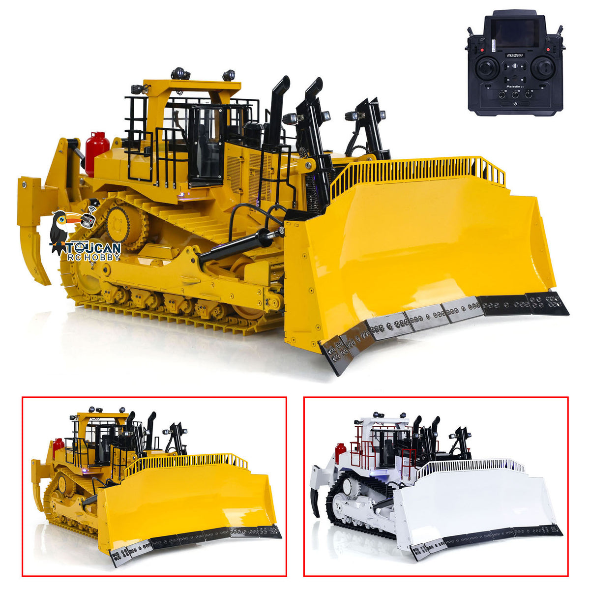 1/14 D11T 3-Plow RC Hydraulic Heavy-duty Bulldozer Remote Control Doze ...