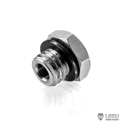LESU Metal Breather/Nozzle Plug M5 Brass/Steel Nozzle for 1/14 1/12 RC Hydraulic Dump Truck Remote Control Car Construction Vehicles Excavator Loader Forklift Bulldozer DIY Model