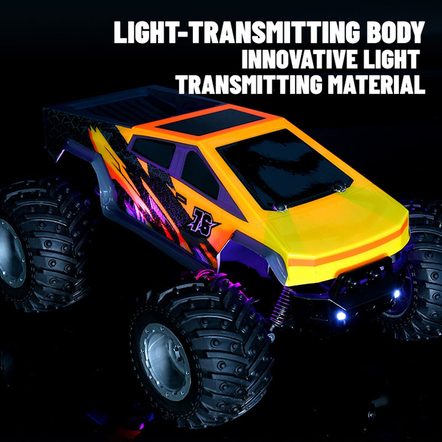 1:24 2.4GHz Radio Control Off Road Vehicle Pickup Truck Q208 RC Electric Four Wheel Drive Pickup RTR LED Lights Transmitter