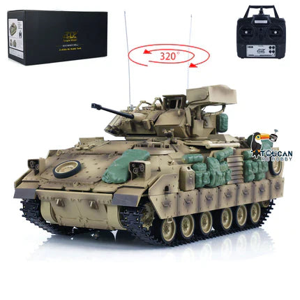 US Stock 1/16 Tongde RC Battle Tank M2A2 Bradley Electric Infantry Fighting Vehicle Barrel Recoil System Electric Simulation Model
