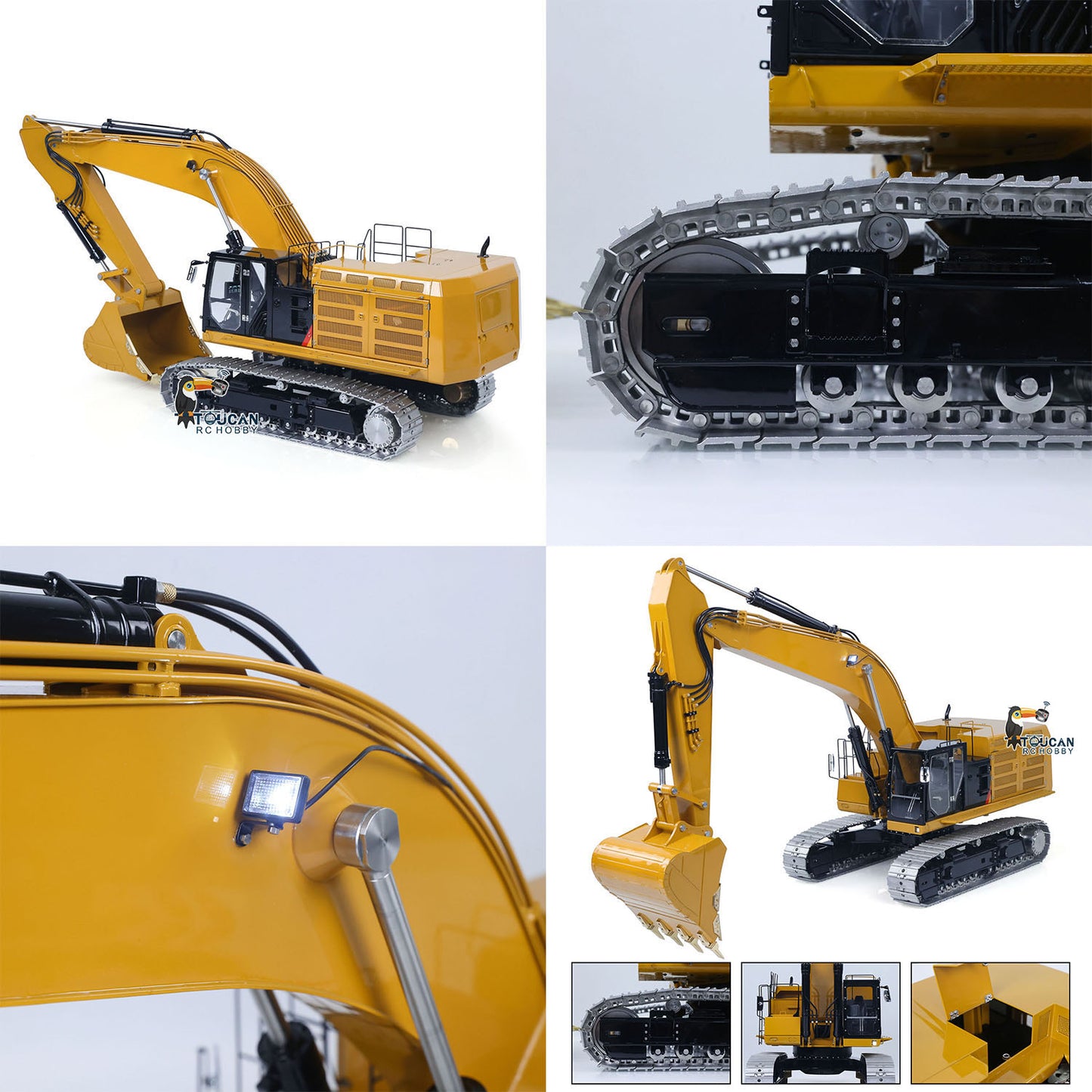 LESU C374F 1/14 Metal Hydraulic RC Excavator B0001 PNP/RTR Real Construction Truck Model with Light System for Model Enthusiast Weekend Outdoor Fun