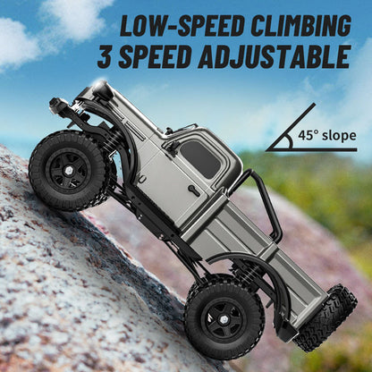 1/18 Remote Control 4WD Rock Crawler Car Simulation Pickup Truck 2.4GHz RC Crawler Brushed Motor Battery Light Ready to Run