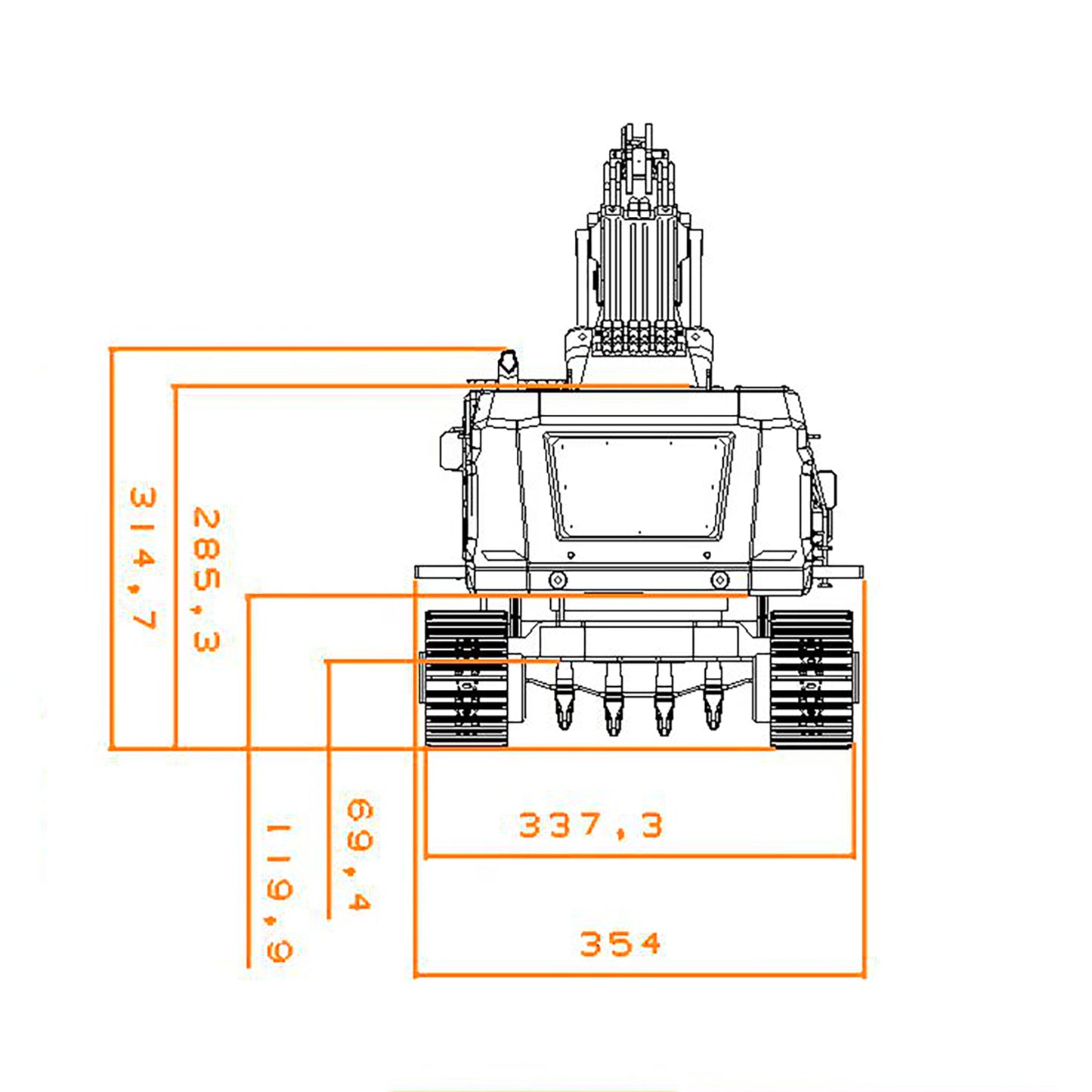 Toucan 395F 1/12 Metal RC Hydraulic Excavator RTR Dual Pump System 6CH Valve 2830 Brushless Drive Motors Smoke Sound Light for Hobby Collectors