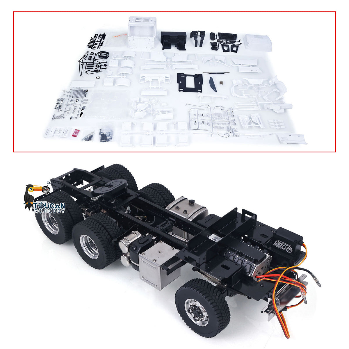 In Stock TOUCAN RC HOBBY MODO 6x6 1/14 RC Tractor Truck 770S With Metal Chassis 2-speed Gearbox Servo Motor  Tractor Car Model Kits For DIY Upgrade