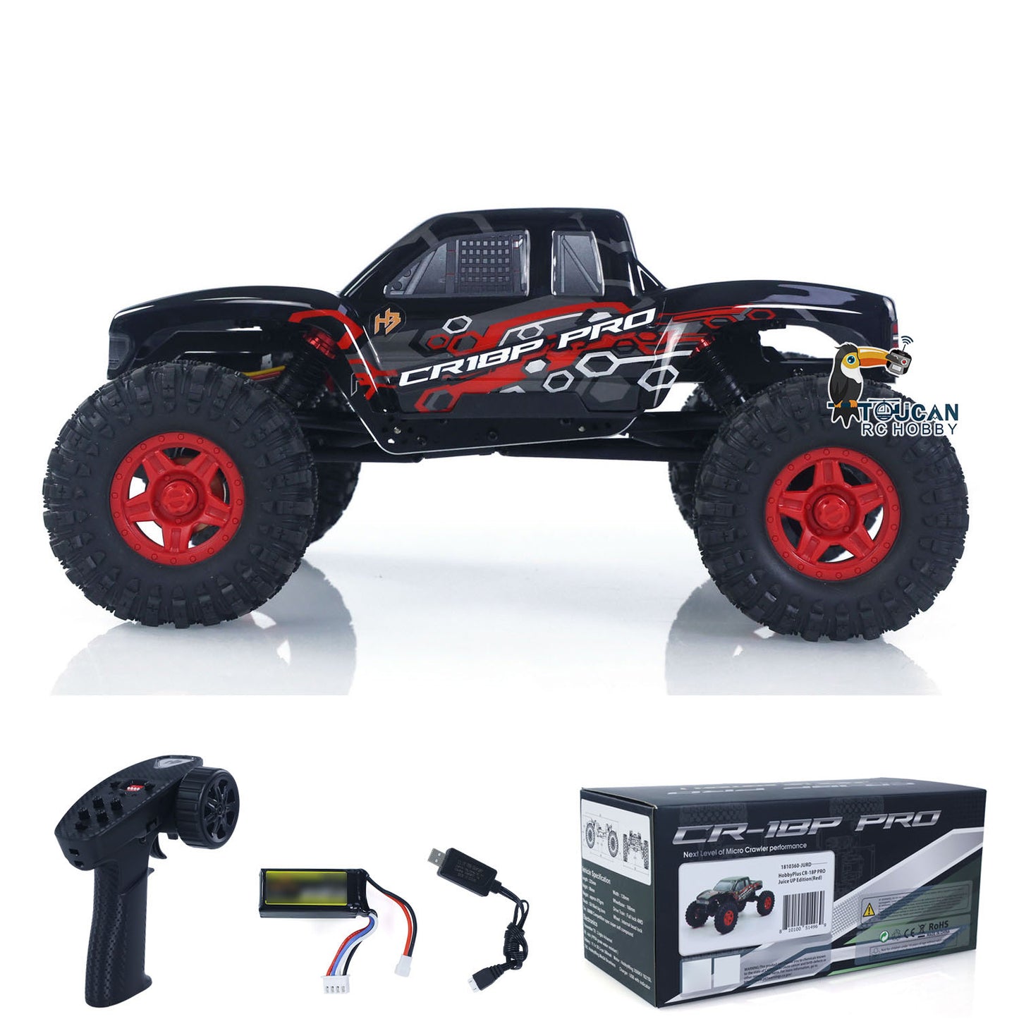 Fast Free Shipping for EU 1/18 2.4G RC Rock Crawler Car 4*4 Remote Control Crawler CR18P PRO Juice Up Hobbywing Brushless Motor ESC Battery Ready to Run