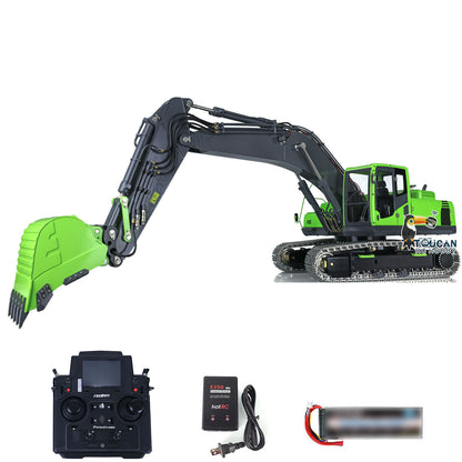 LESU PC360 1/14 Metal RC Excavator B0002 RTR Hydraulic Stainless Steel Digger 8MPa Pump System Grab Grapple Fixed Mount FlySky PL18EV Lite Controller