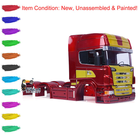 Toucan Hobby RC Car Body Shell High-roof Cabin for 6x6 6x4 1/14 Remote Control Tractor Truck Construction Vehicle DIY Model