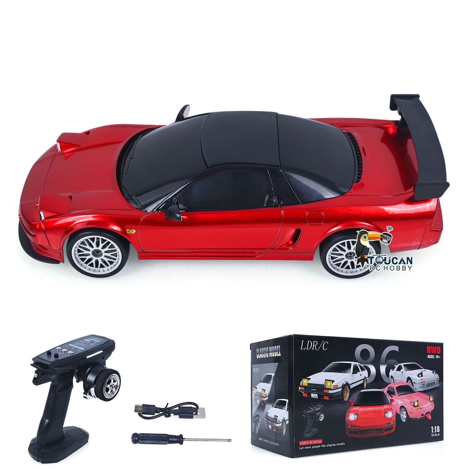 LDRC 1:18 Scale 4x2 LD1803 2WD RC Drift Car Wireless Controlled