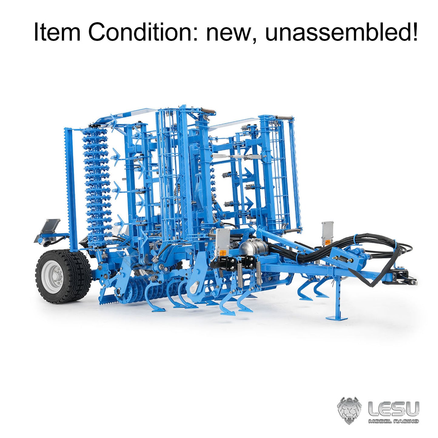 1‑14 metal rc hydraulic tractor a0018 with heavy‑duty k500 seedbed cultivation tool
