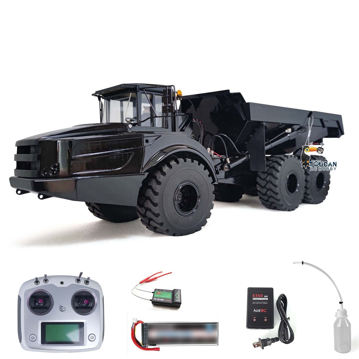 XDRC Metal 1/14 RC Hydraulic Articulated Truck A40G 6*6 Radio Controlled Dumper Tipper RTR Car Model Construction Vehicles