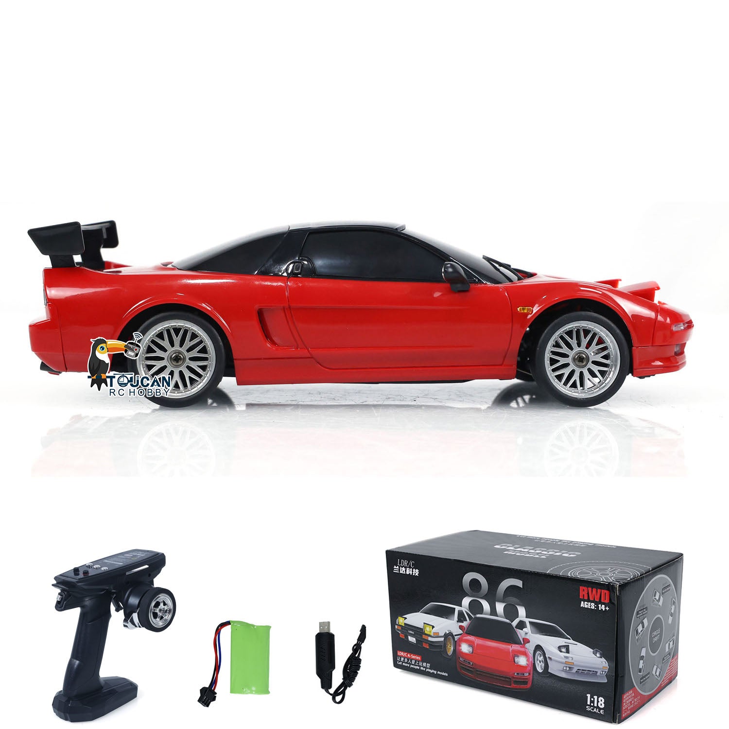 LDRC 1:18 Scale 4x2 LD1803 2WD RC Drift Car Wireless Controlled