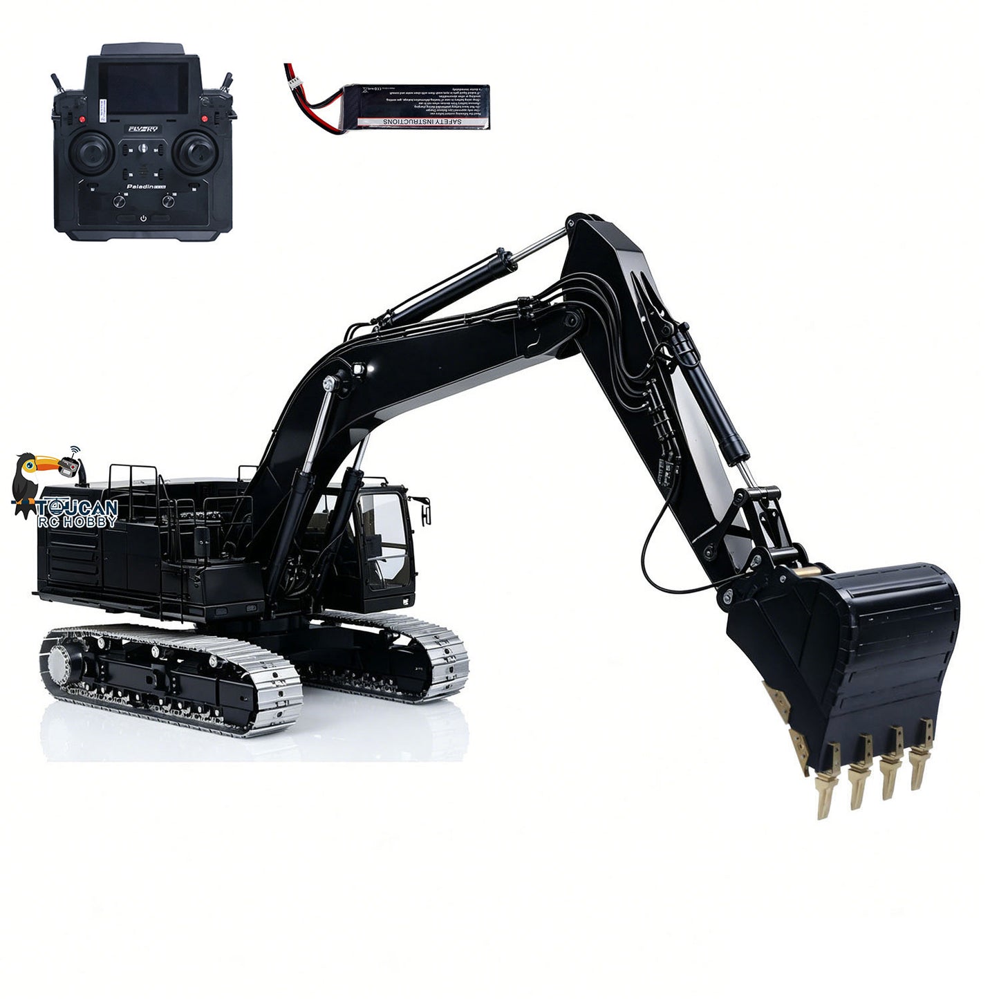 LESU C374F 1/14 Metal RC Hydraulic Excavator B0001 RTR Brushless Motor 6CH Brass Valve Quick Release Coupler Smoke LCD Screen Sound Light System PL18EV Lite Controller