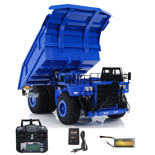 Toucanhobby 793D Metal 1/20 RC Hydraulic Mine Truck Heavy Duty Remote Control Dumper RTR 2Speed Gearbox Flysky I6X Radio Light System