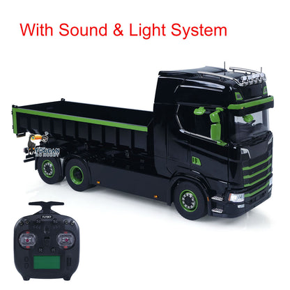 Fast Free Shipping Metal 6x6 1/14 Hydraulic RC Roll Off Dumper Truck Rear Axle Lifting Steering Car