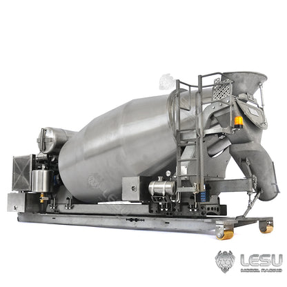 LESU 1/14 Metal DIY Upgraded Part Side Bumper Vacuum Tank Waste Bin Concrete Mixer for Tamiya Roll-off RC Dumper Vehicle Wood Trailer Rack