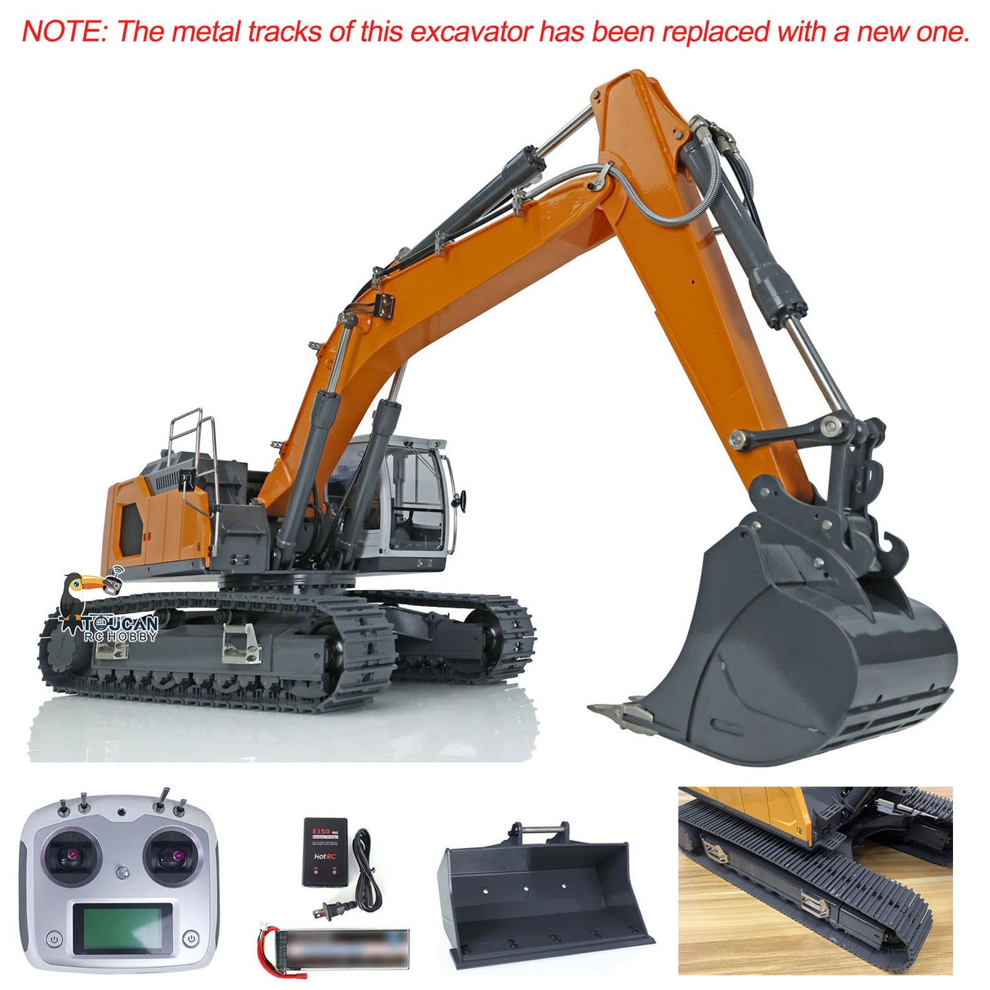 1:14 RC Hydraulic Digger Radio Control Metal Excavator L945 RTR Trucks Battery Transmitter Construction Vehicles Toys Model