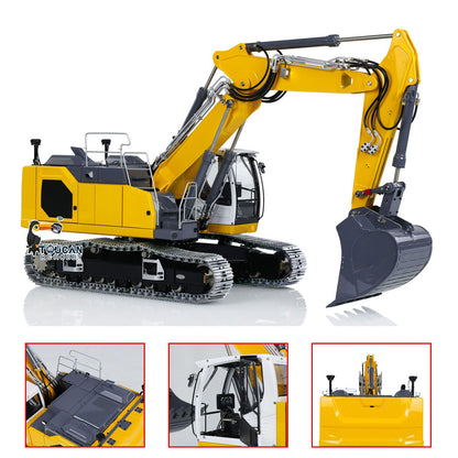 LESU LR945 1/14 3-arm RC Hydraulic Equipment Metal Excavator Remote Control Digger Electric Vehicle Kits PNP RTR Optional Versions