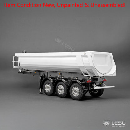 LESU A0069 1/14 Metal RC Trailer with Electric Legs Taillight Clearance Lamp for RC Tractor Truck Construction Vehicle Enthusiast