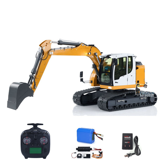 US Stock 1/14 RC Hydraulic Excavator R920 JDM-208 Metal Remote Control Digger Model Engineering Vehicle Sound Light ESC CNC