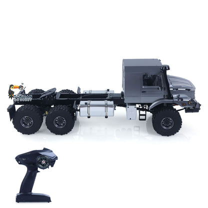 JDModel 218 1/14 6*6 Plastic RC Tractor Truck Kit/PNP 2-Speed Transmission Hobbywing Brushed ESC Motor Differential Lock DIY Model for Enthusiasts