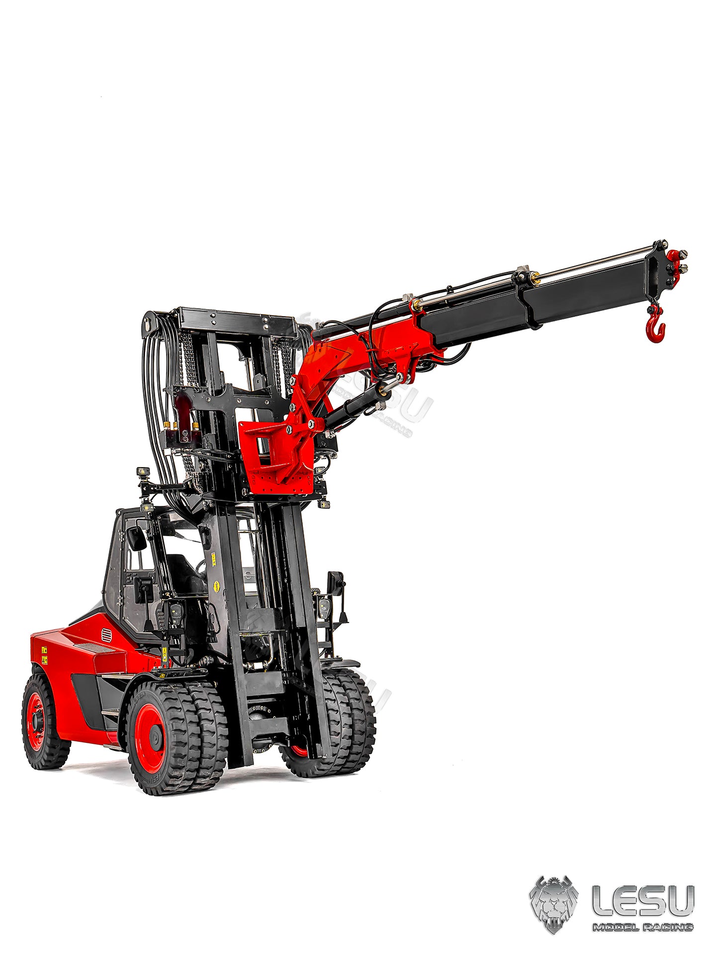 Metal Hydraulic Forklift Jib Arm for LESU 1/14 Heavy Forklift Aoue LD160S Remote Control Construction Vehicles Upgraded Parts