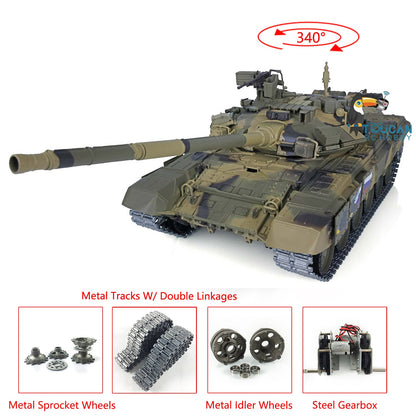 TOUCAN RC HOBBY Henglong 1/16 TK7.0 Promotion Russia T90 3938 RTR RC Tank Infrared Combat BB Smoke Metal Sprockets Idlers Wheels Linkages Tracks Steel Gearbox