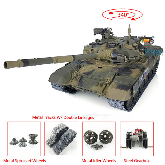 TOUCAN RC HOBBY Heng Long 1/16 TK7.0 Promotion Russia T90 3938 RTR RC Tank Infrared Combat BB Smoke Metal Sprockets Idlers Wheels Linkages Tracks Steel Gearbox