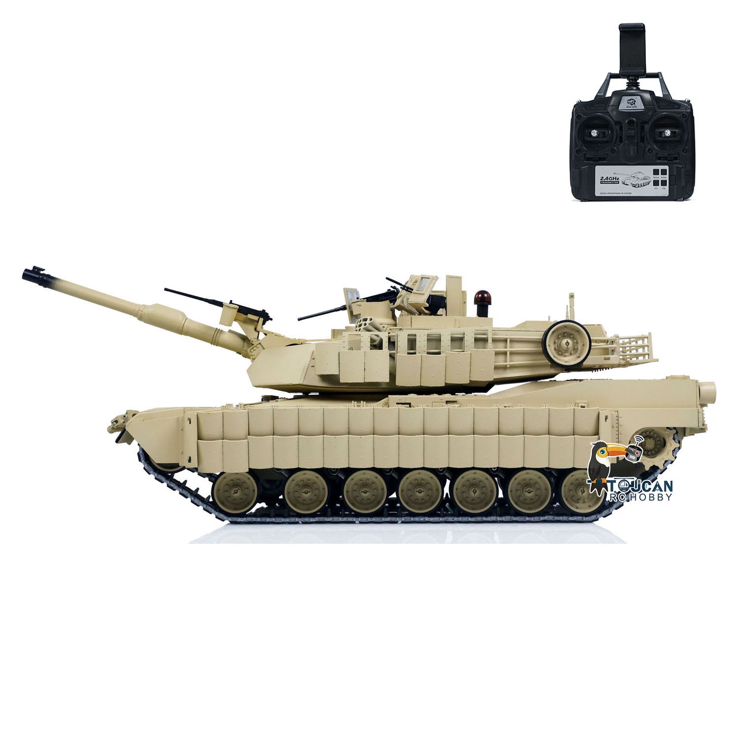 In Stock TOUCAN 1/16 Metal RC Tank 3918 Abrams M1A2 TUSK II Dual Flow Gearbox 360 Turret Rotary Infrared Combat Barrel Recoil FPV