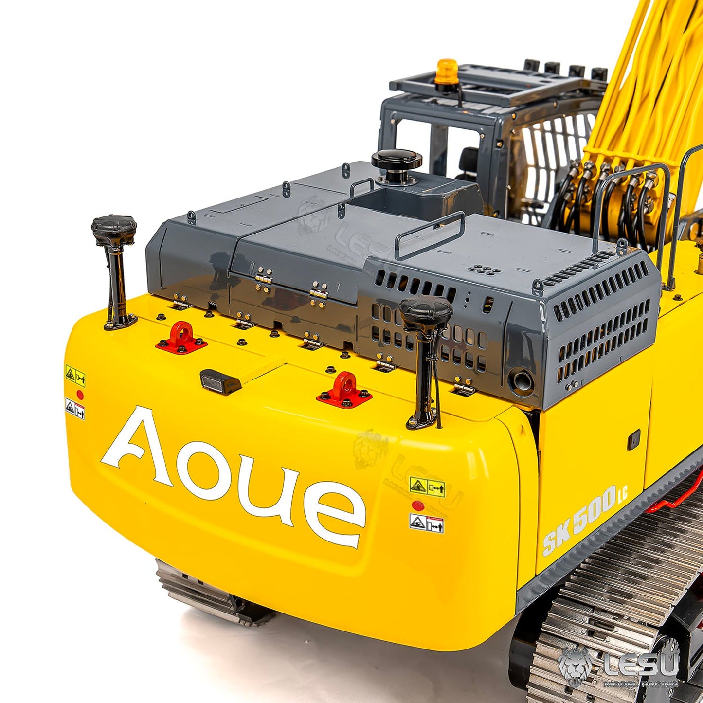 Metal LESU 1/14 Remote Control Hydraulic Tracked Excavator SK500 RC Digger 6CH Valve 3MAP Pump Brass Relief Valve Light System