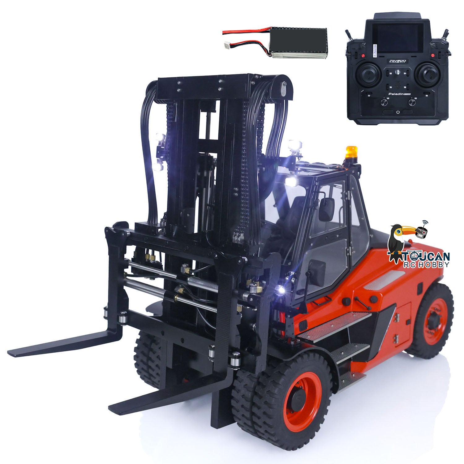 LESU 1/14 RC Hydraulic Painted Assembled RC forklift Metal Aoue