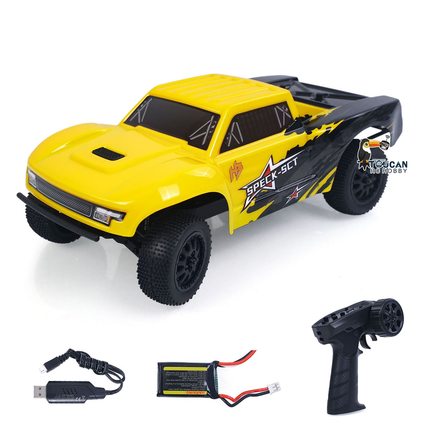 Hobby Plus 1/24 2WD Remote Control Short Course Truck Speck-SCT Metal Chassis RTR Brushed Motor Battery No Light Sound System