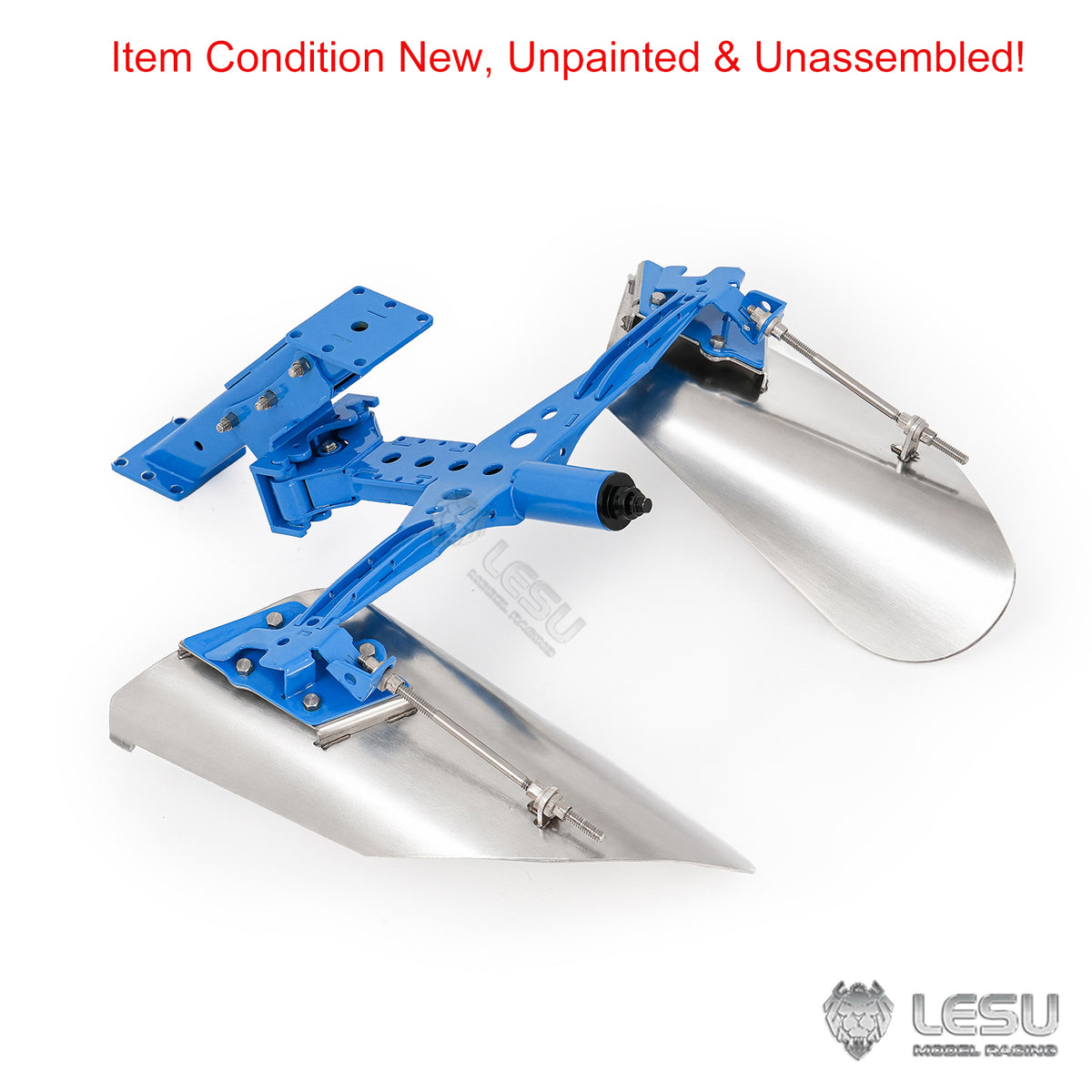 TOUCAN RC HOBBY LESU C0072 1/14 Metal Hydraulic Mounted Reversible Plow Upgrade Attachment for AOUE 1050 RC Walking Tractor Agricultural Vehicle Model