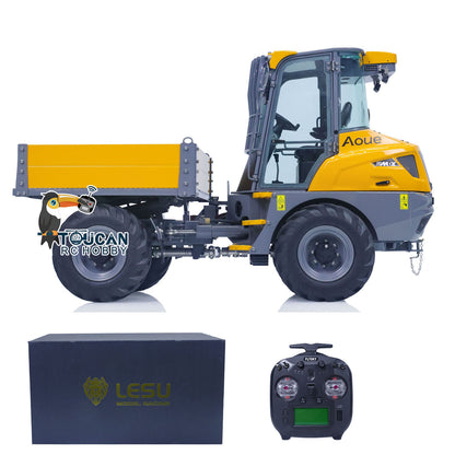 LESU 6MDX-B 1/14 Metal Hydraulic 4x4 RC Dump Truck with Differential Lock Axles Sound Light System for Engineering Vehicle Enthusiast