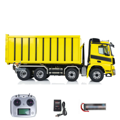 LESU K3363 Cabin 1/14 Metal 8x8 RC Hydraulic Dump Truck with 2 Speed Transmission FlySky I6S Radio System for Remote Control Construction Enthusiast