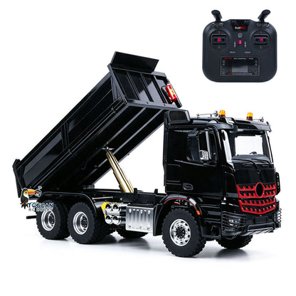 MD 1/14 6*6 Metal RC Hydraulic Dumper Truck 3348 2026Type 6WD Radio Controlled Tipper Lorry Car Model Metal Chassis 2Speed Gearbox Light Sound ESC Motor