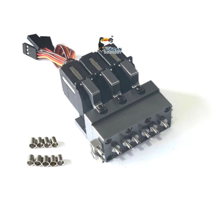 TOUCAN RC HOBBY 1CH 2CH 3CH 4CH 5CH Metal Directional Valve W/ Servo Spare Part for 1/14 RC Excavator Loader forklift Radio Controlled Truck Model