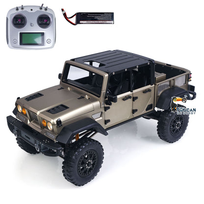 TWOLF 1/10 TW-715 RC Off-road Metal Crawler Climb Truck Sounds Lights Smoke Transport Truck for Adult
