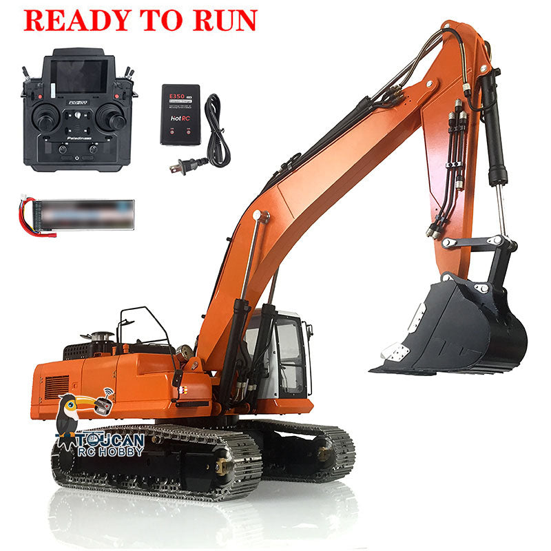 LESU PC360 1/14 Metal RC Excavator B0002 RTR Steel Alloy Hydraulic Digger Model 8MPa Oil Pump System Lighting FlySky PL18EV Lite Controller for Hobby Collectors