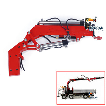 LESU Metal Orange Peel Grab A0043 with Hydraulic Rotary Cylinder/ Luffing Jib Crane A0044 for 1/14 Crane Truck A0014 RC Dumper Tipper Vehicle DIY for Model Enthusiast
