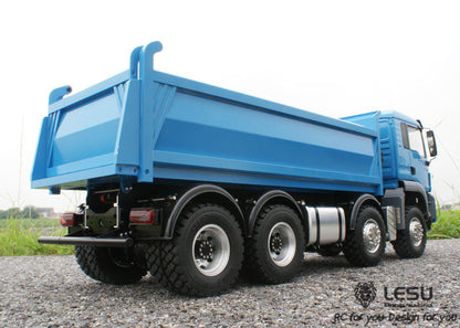 LESU TGS Cabin 1/14 Metal 8x8/6x6 RC Hydraulic Dumper Truck Tipper Vehicle 2 Speed High Torque Gearbox 540 Brushed Motor for RC Model Enthusiasts